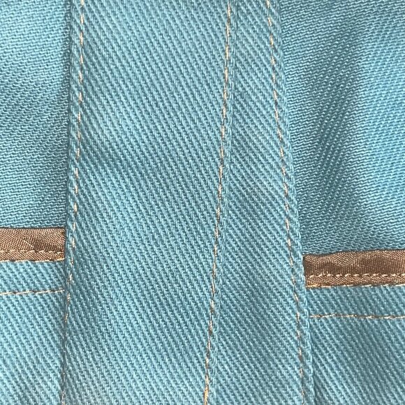 STINE GOYA TURQUOISE DENIM BUTTON FRONT BELTED SHIRT DRESS - EUC - EXTRA SMALL - Picture 13 of 13